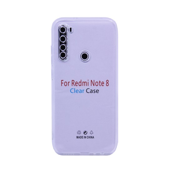 Capa de Silicone Macio com Moldura de Câmera para Xiaomi Redmi Note 8 Transparente